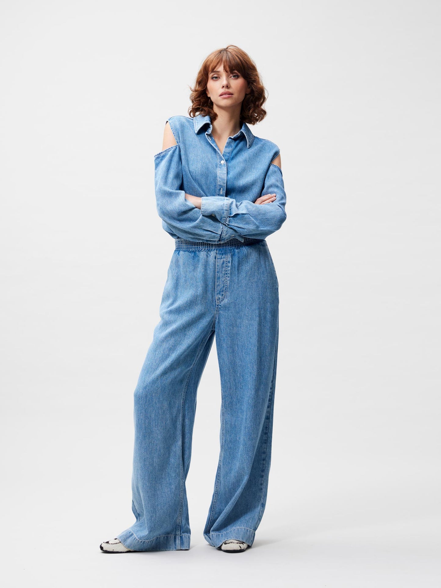 Denim joggers