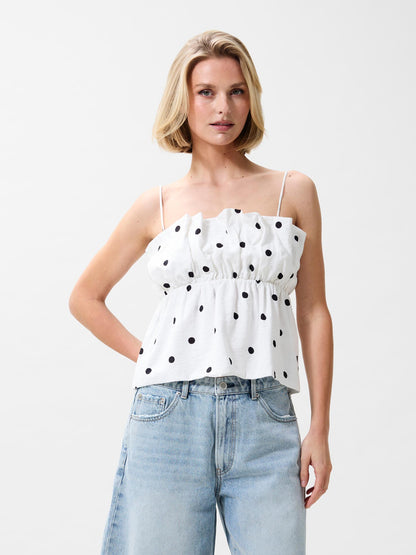 Dotted spaghetti top