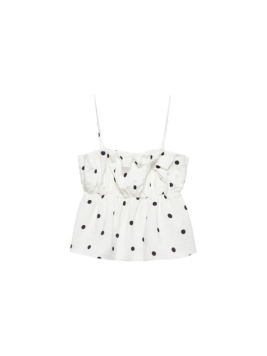 Catwalk Junkie - Dotted spaghetti top - Stippen