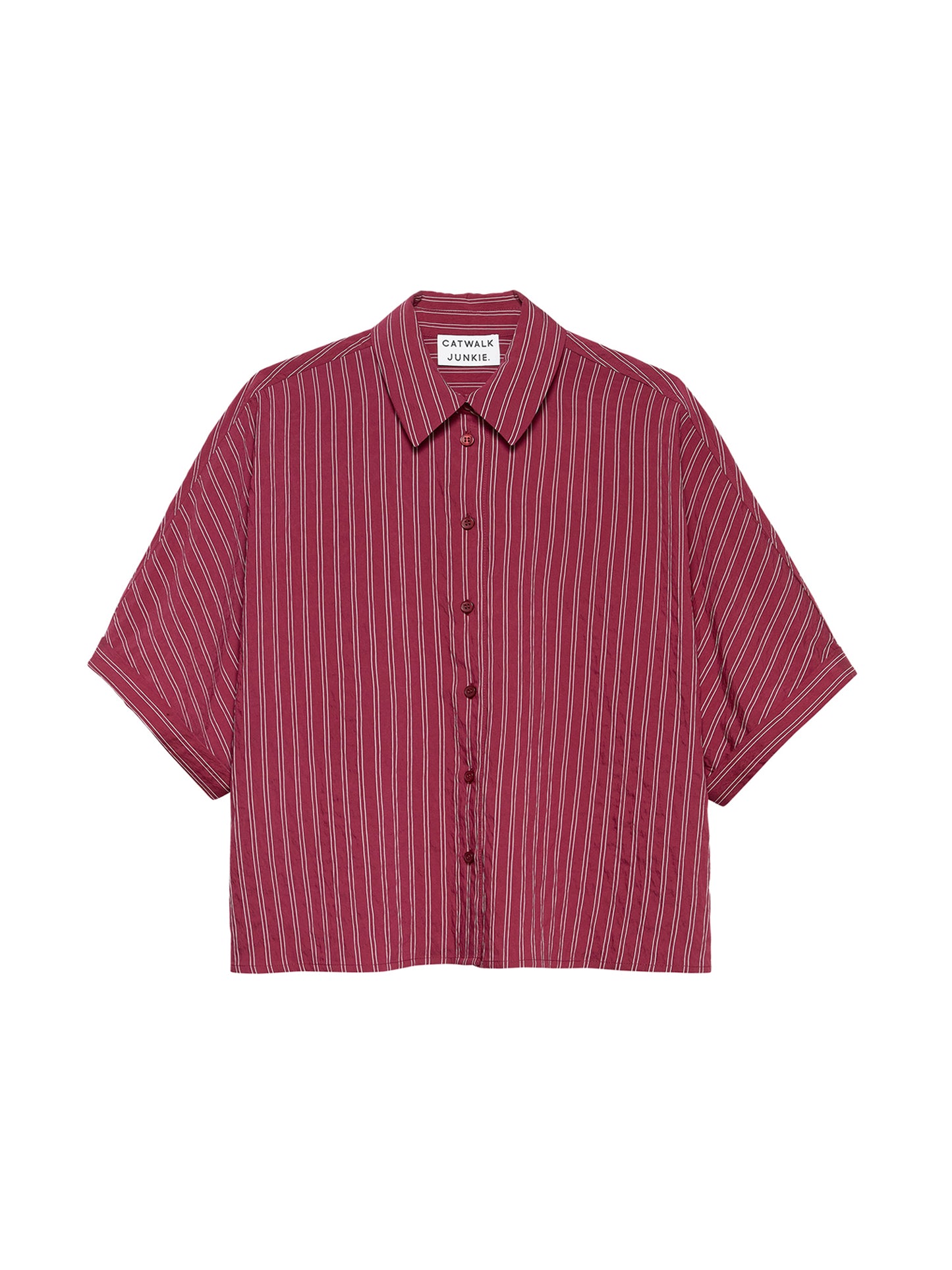 Striped short sleeve blouse