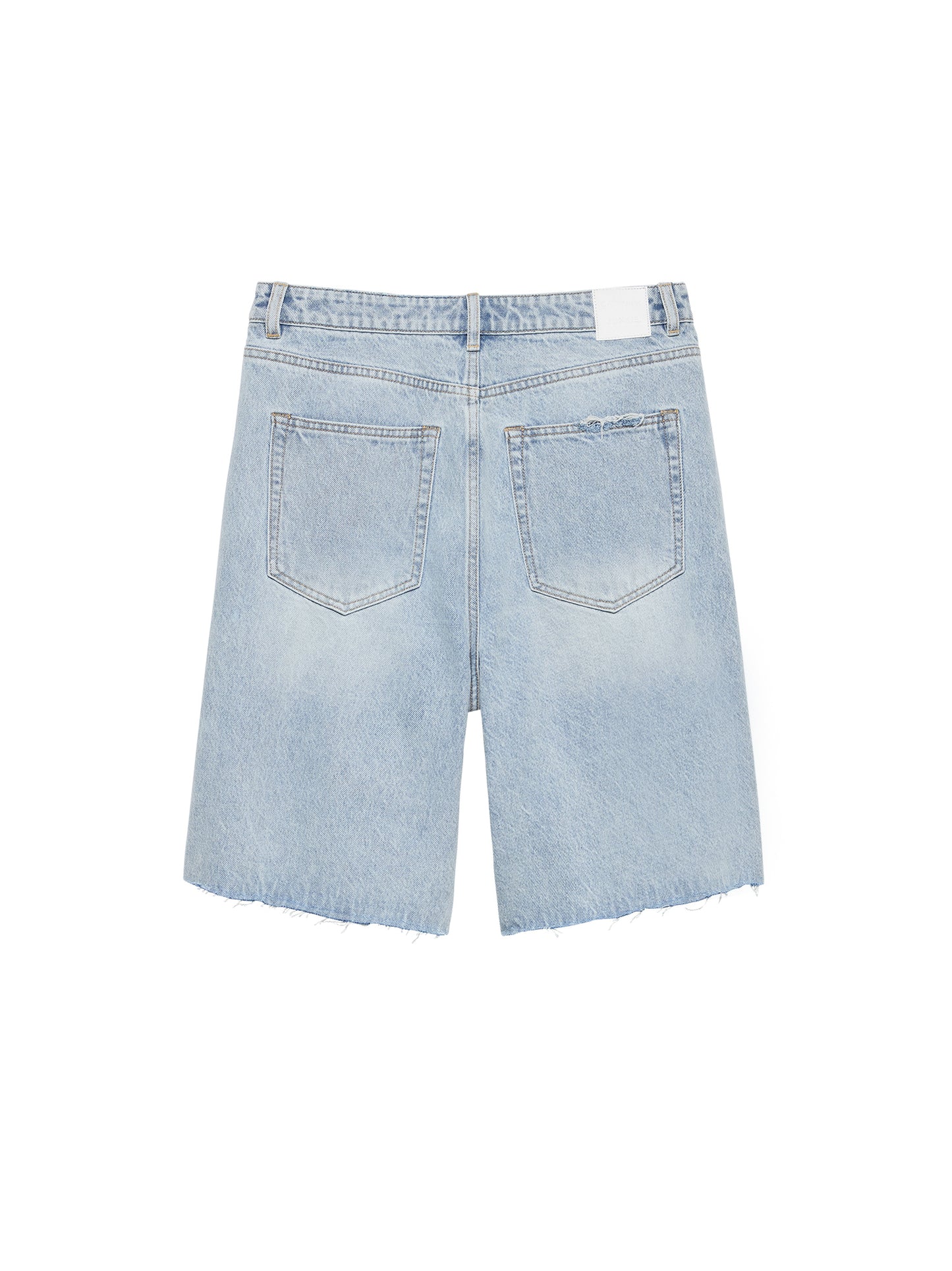 Catwalk Junkie - Loose fit jorts damaged - Licht blauw