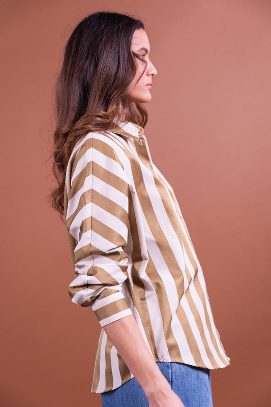 Laure + Max - Blouse Callya - Brown stripes