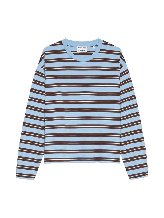 Catwalk Junkie - Striped long sleeve - Air Blue