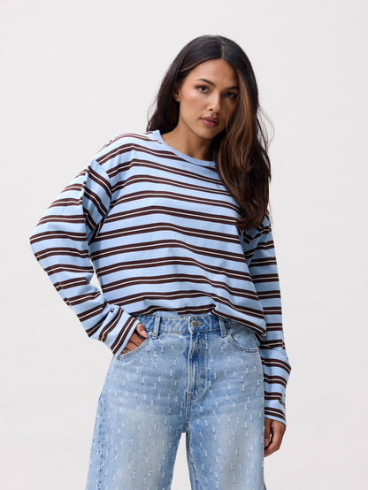Catwalk Junkie - Striped long sleeve - Air Blue