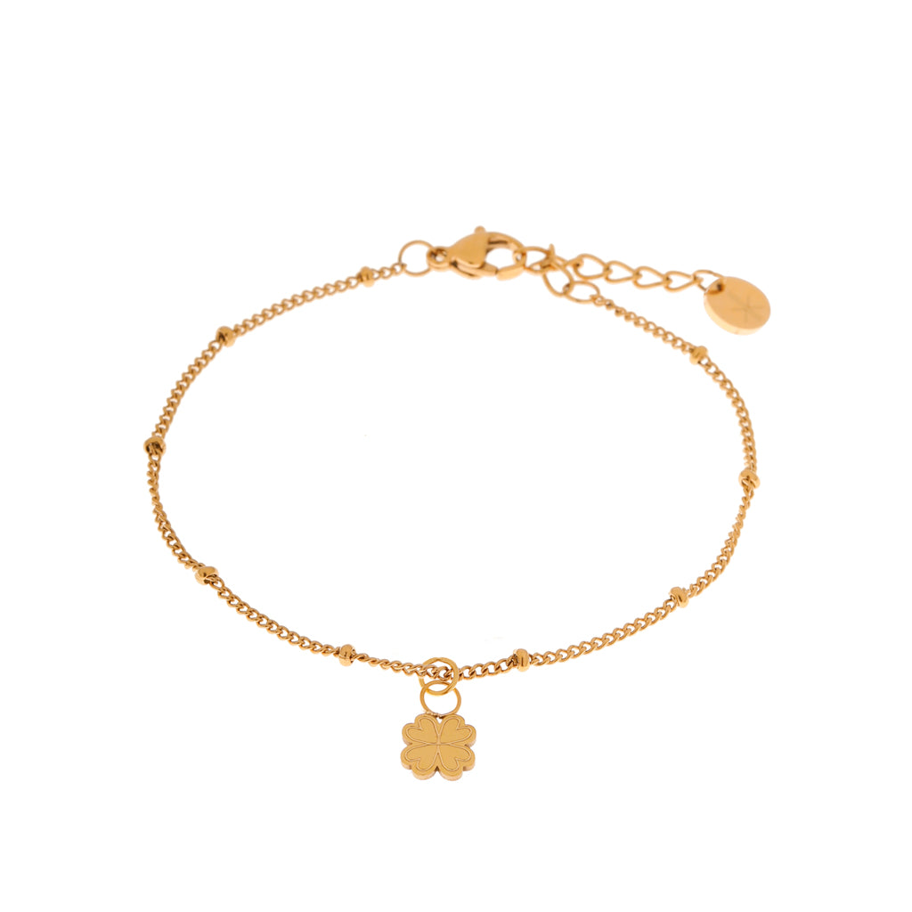 Lucky clover bracelet gold
