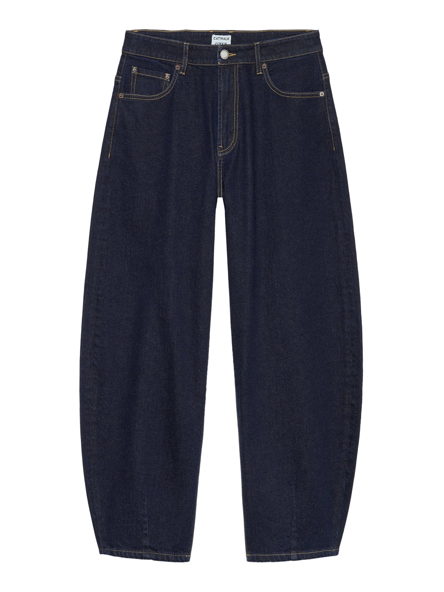 Cropped barrel fit jeans - Dark Blue