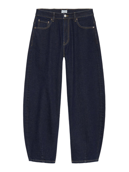 Cropped barrel fit jeans - Dark Blue