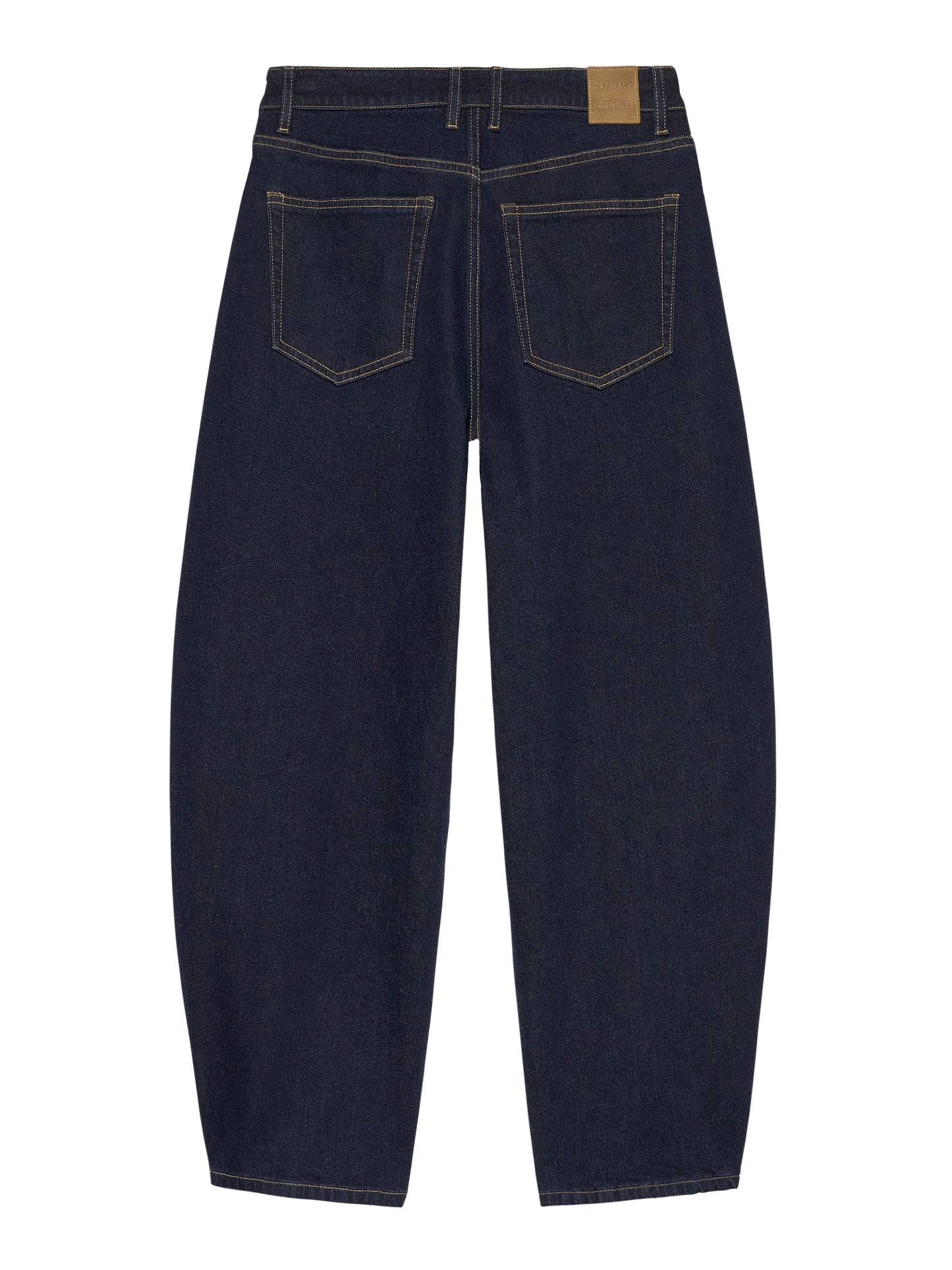 Cropped barrel fit jeans - Dark Blue