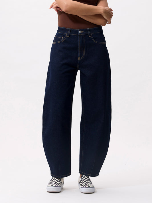 Catwalk Junkie - Cropped barrel fit jeans - Dark blue