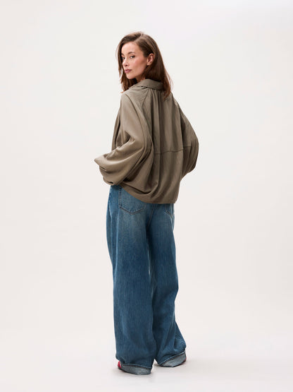 Catwalk Junkie - Draped blouse - Groen