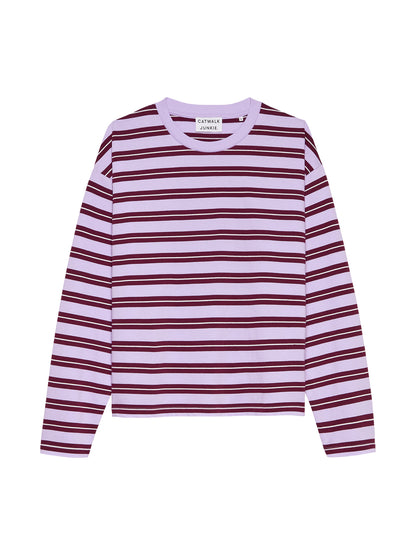 Catwalk Junkie - Striped long sleeve - Lavender Frost