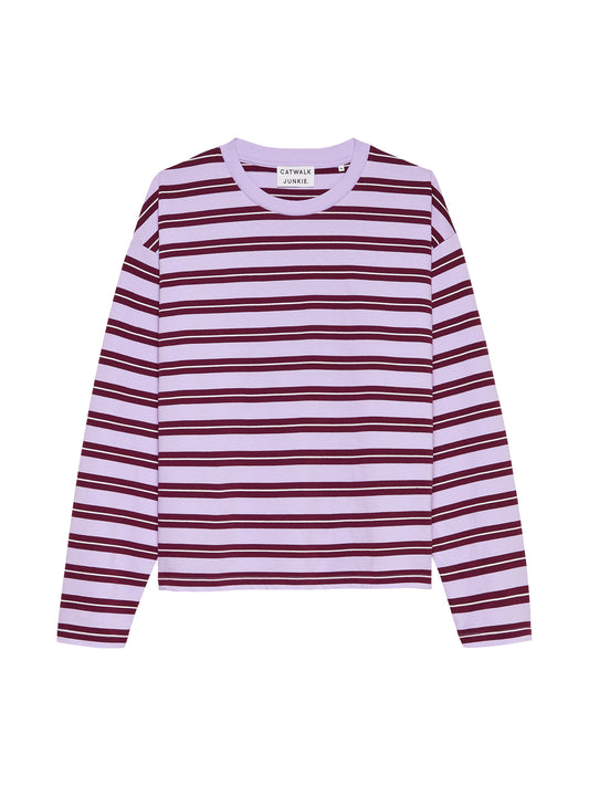 Catwalk Junkie - Striped long sleeve - Lavender Frost