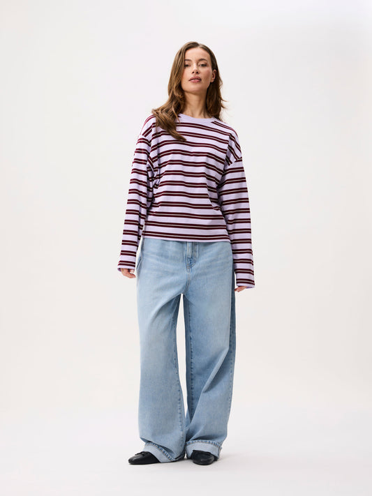 Catwalk Junkie - Striped long sleeve - Lavender Frost