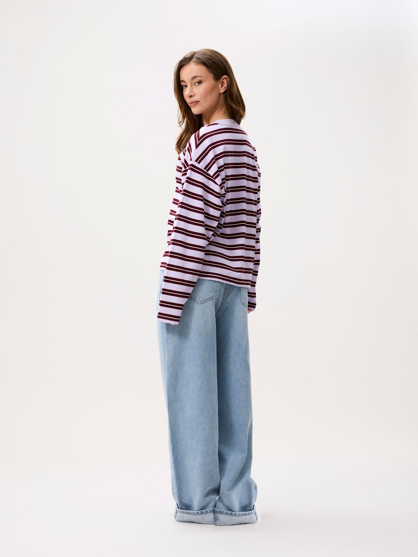 Catwalk Junkie - Striped long sleeve - Lavender Frost