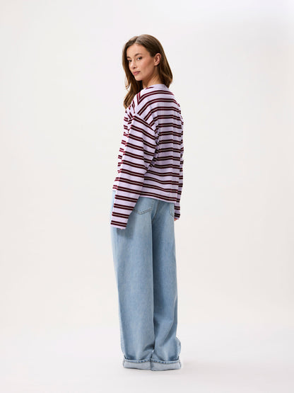 Catwalk Junkie - Striped long sleeve - Lavender Frost