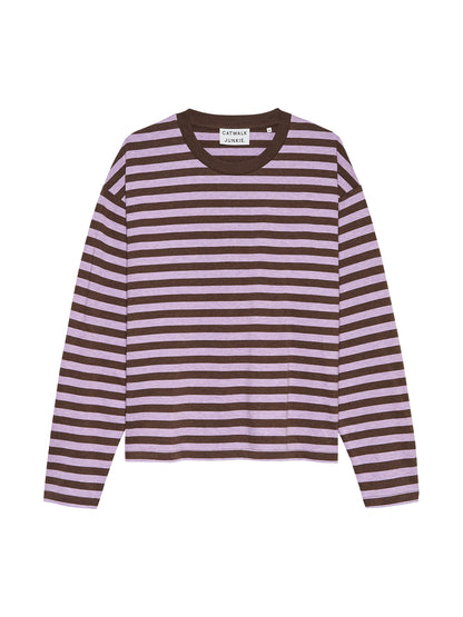 Catwalk Junkie - Striped long sleeve Rhapsody - Paars