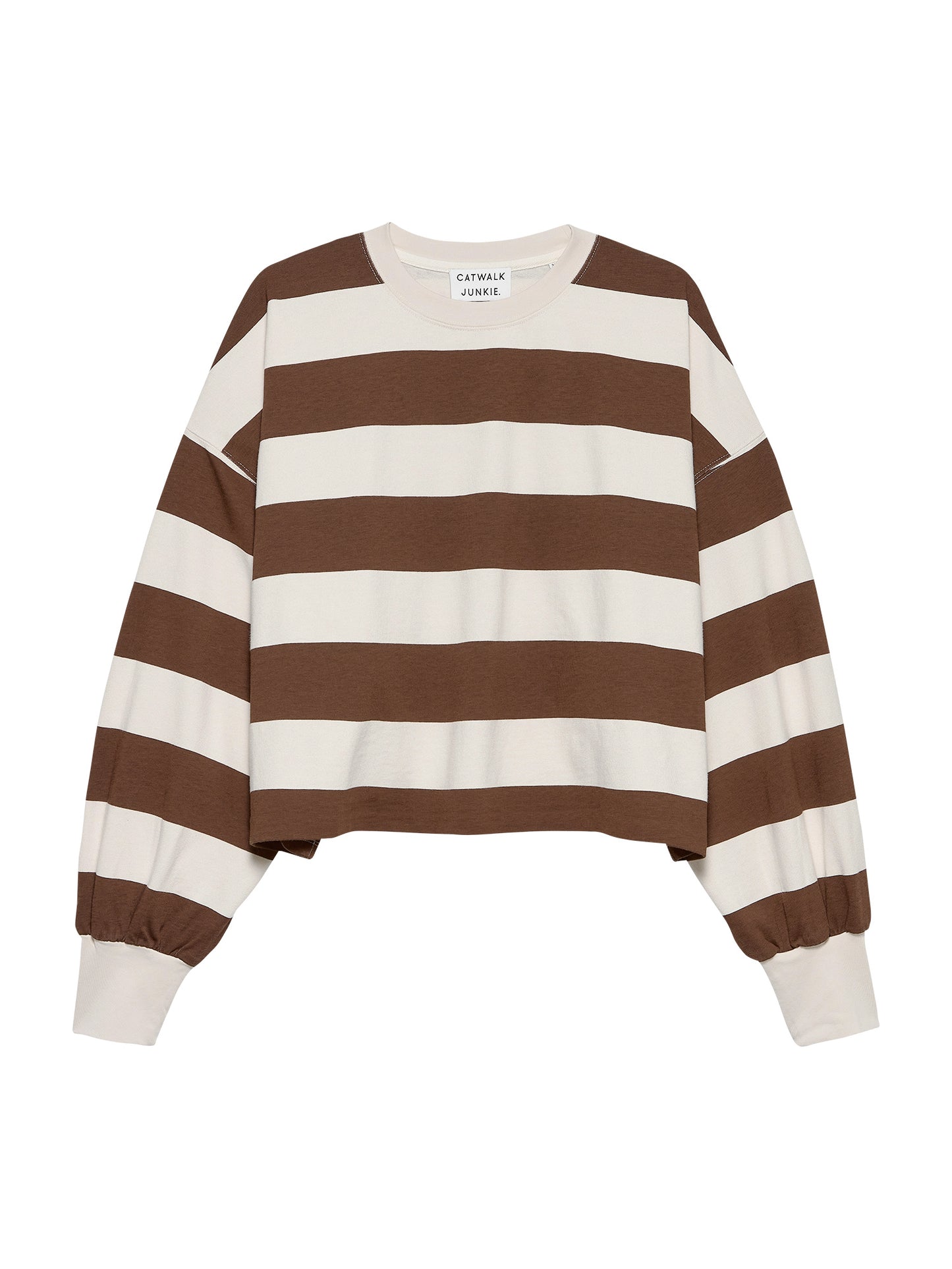 Catwalk Junkie - Oversized striped long sleeve - Rocky Road