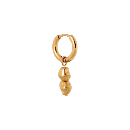 Label Kiki - Golden drift hoop gold - Stainless steel & gold plated