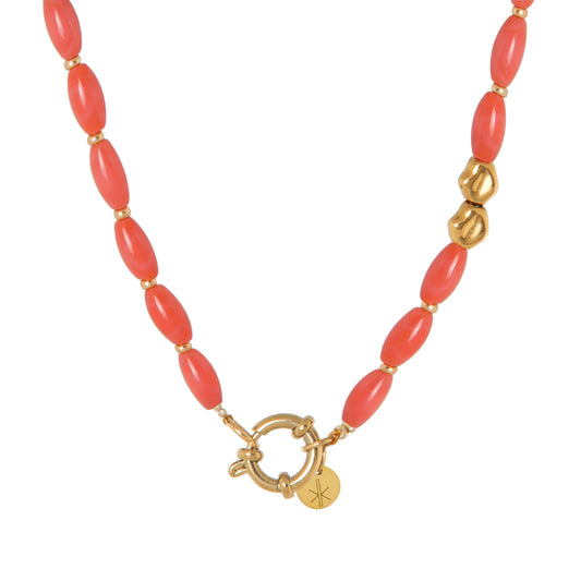 Label Kiki - Peachy baby necklace gold - Stainless steel & gold plated