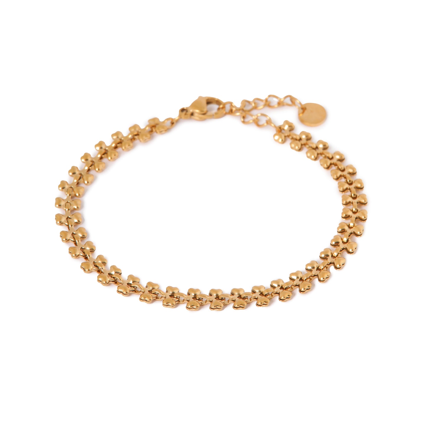 Label Liki - Bowie armband goud - Stainless steel & gold plated