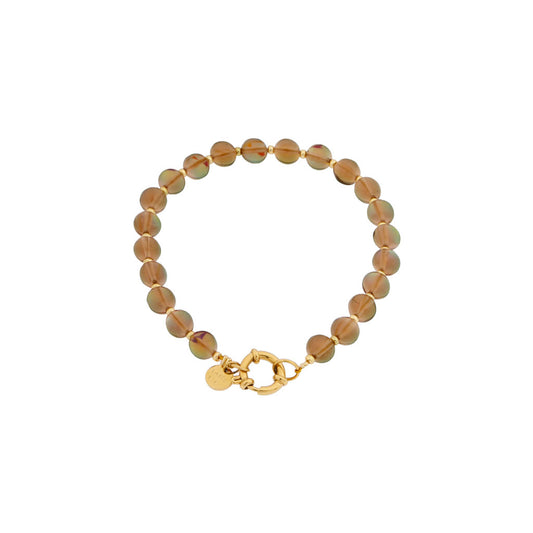Label Kiki - Brown flame bracelet gold - Stainless steel