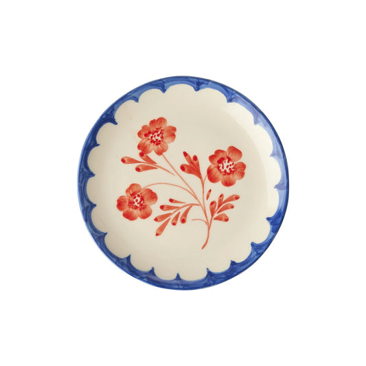 Keramiek taartbordje - Vintage flower