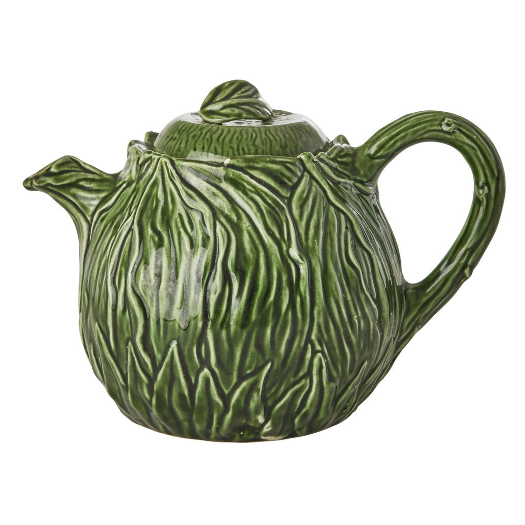 Rice - Theepot handgeschilderd - Groen