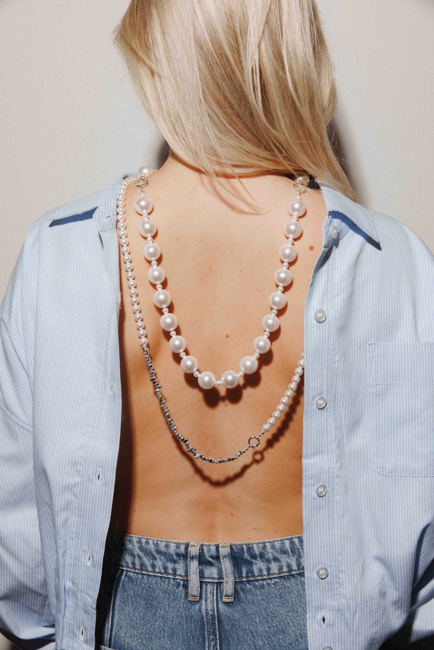 Moonlight pearl necklace