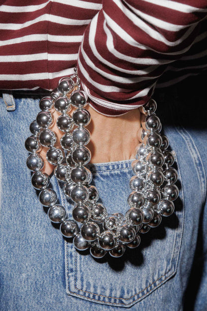 Midnight silver necklace