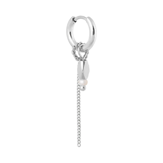 Label Kiki - Chain medusa hoop silver - Stainless steel & silver plated