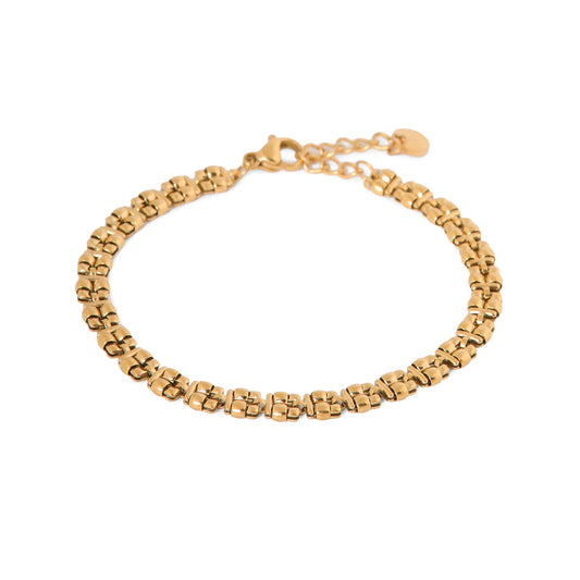 Label Kiki - Classic square bracelet gold - Stainless steel
