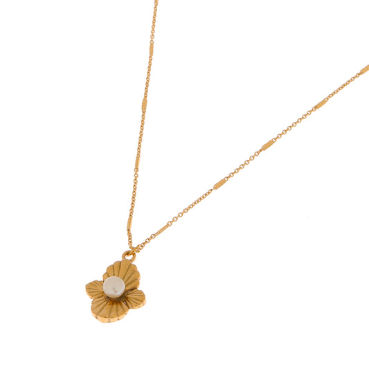 Label Kiki - Hidden pearl necklace - Stainless steel