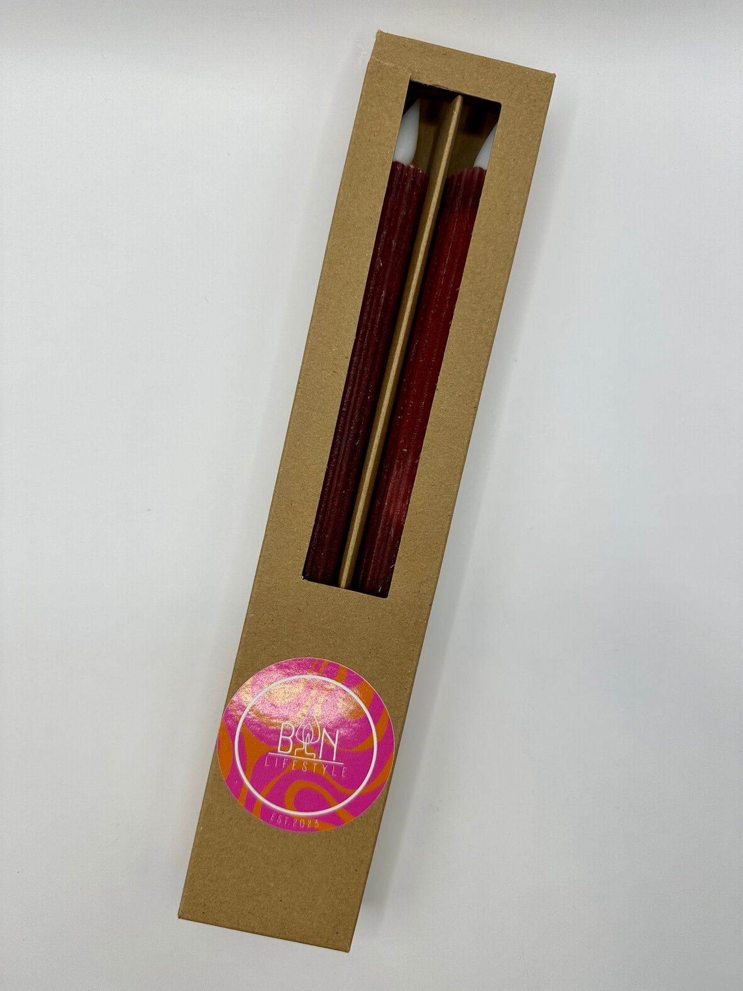 LED-kaarsen - Rib Burgundy
