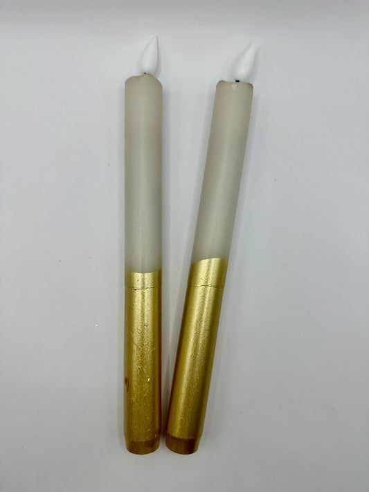 LED-kaarsen Wit/goud