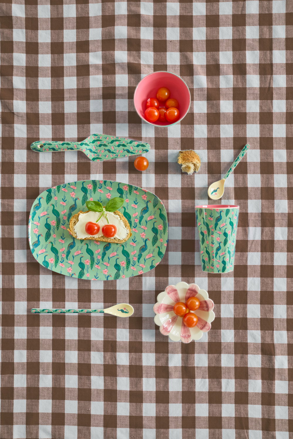 Grote beker - Groen - Peacock Power Print
