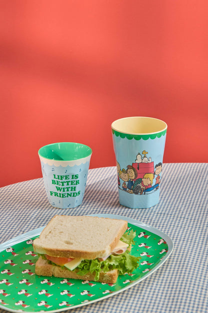 Rice - Middelgroot Beker - Snoopy Print - Blauw