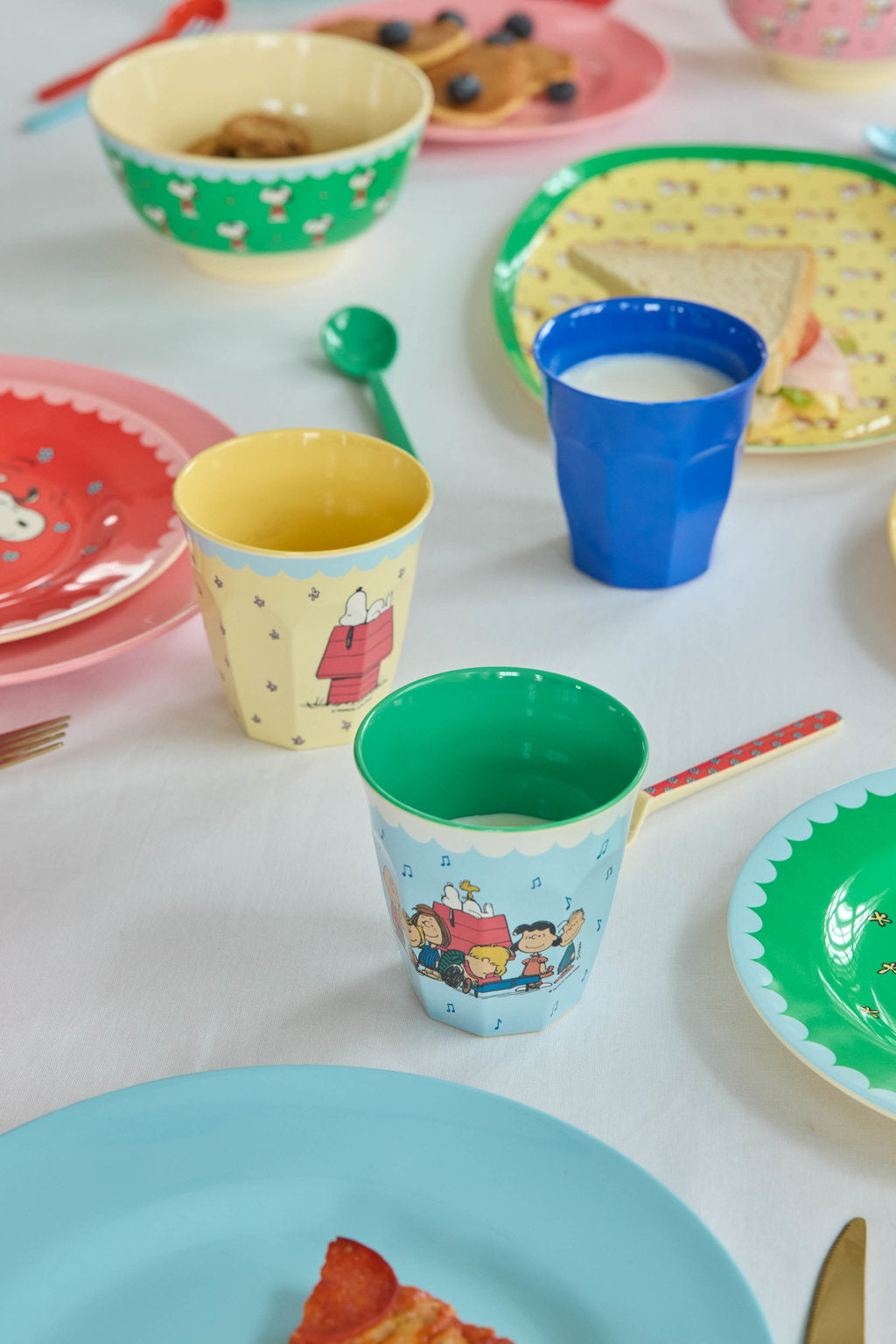Rice - Middelgroot Beker - Snoopy Print - Blauw