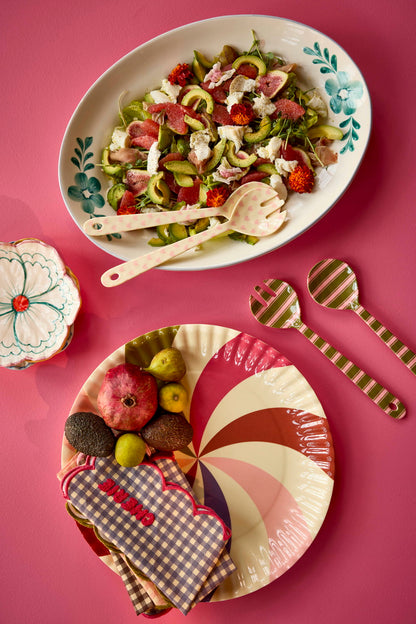 Melamine Saladeset - Stripe Delight Print - Set van 2
