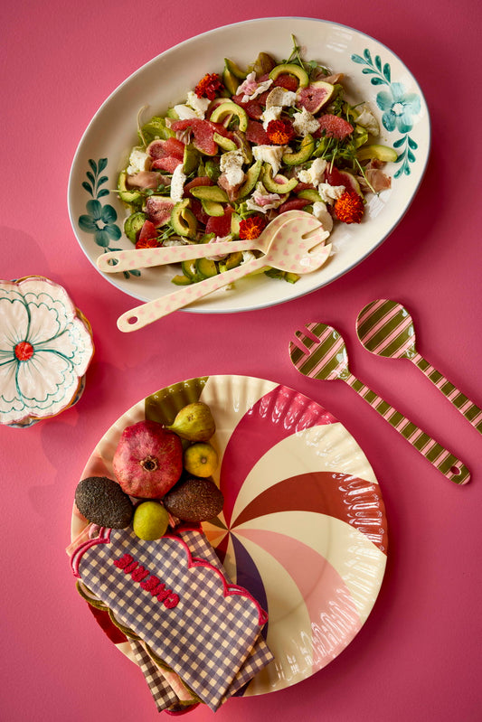 Rice - Melamine Saladeset - Stripe Delight Print - Set van 2
