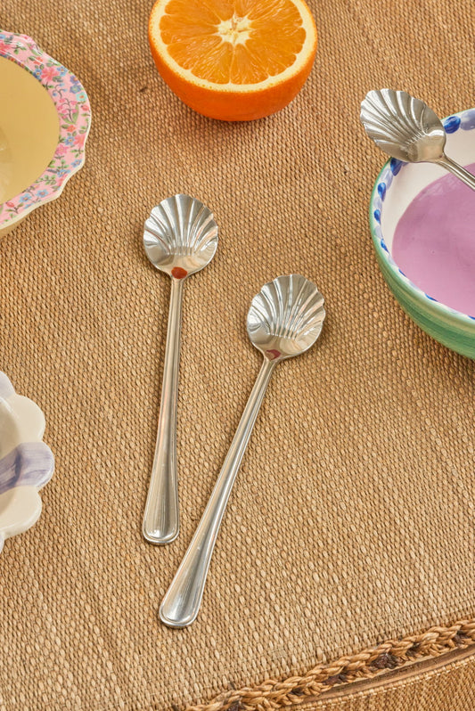 Latte Macchiato lepel Seashell silver