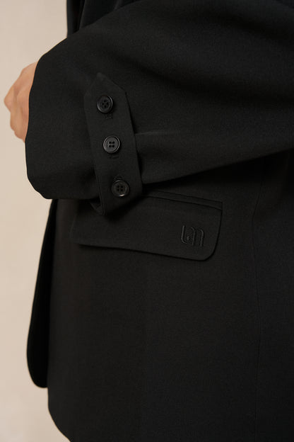 Lofty Manner - Blazer Jadie Strap Detail - Zwart