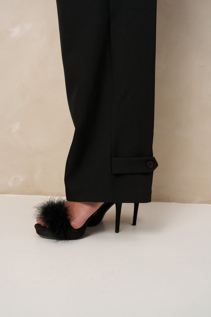 Lofty Manner - Pants Jax Tailored Strap - Zwart