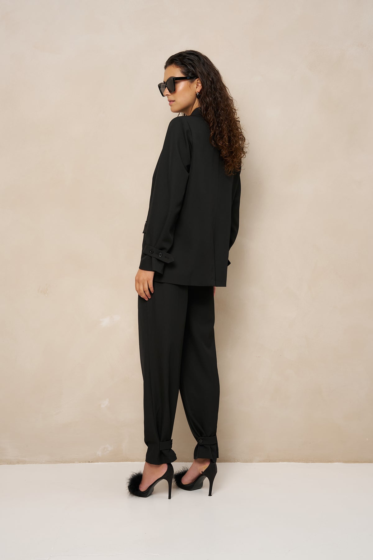 Lofty Manner - Pants Jax Tailored Strap - Zwart