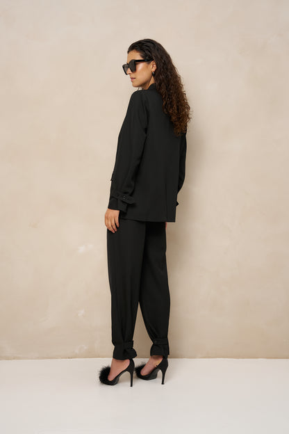 Lofty Manner - Pants Jax Tailored Strap - Zwart