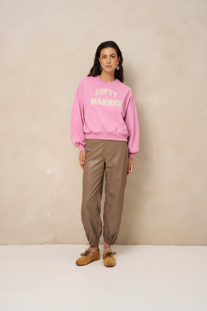 Lofty Manner - Sweater Kensi Balloon Sleeve - Roze