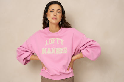 Lofty Manner - Sweater Kensi Balloon Sleeve - Roze