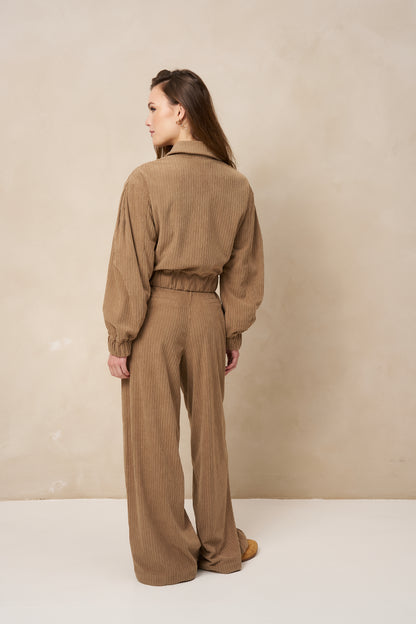 Lofty Manner - Pants Josy Pleated Corduroy - Taupe