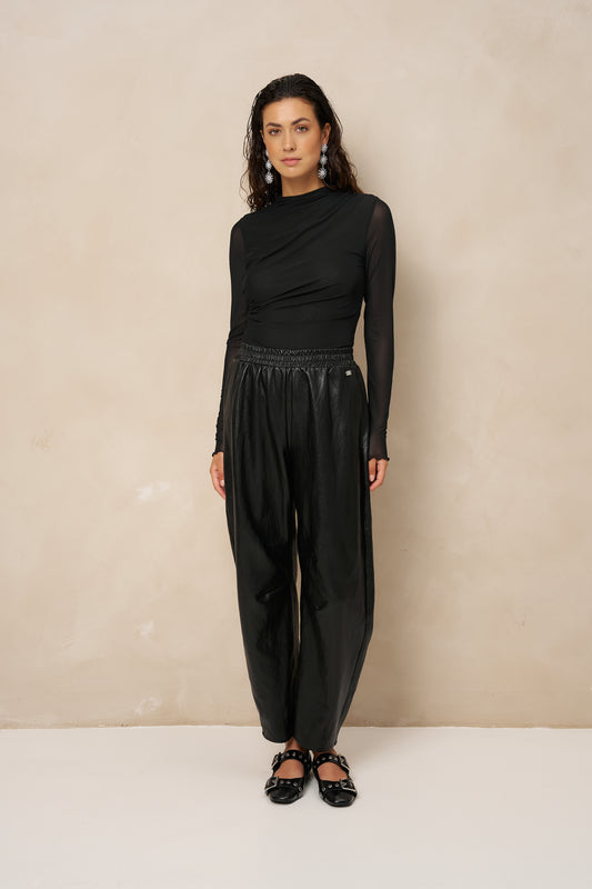 Lofty Manner - Top Jolien Draped Mess - Zwart