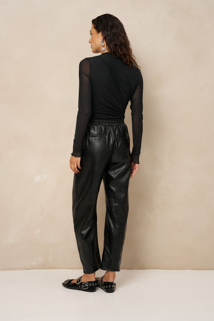 Lofty Manner - Top Jolien Draped Mess - Zwart