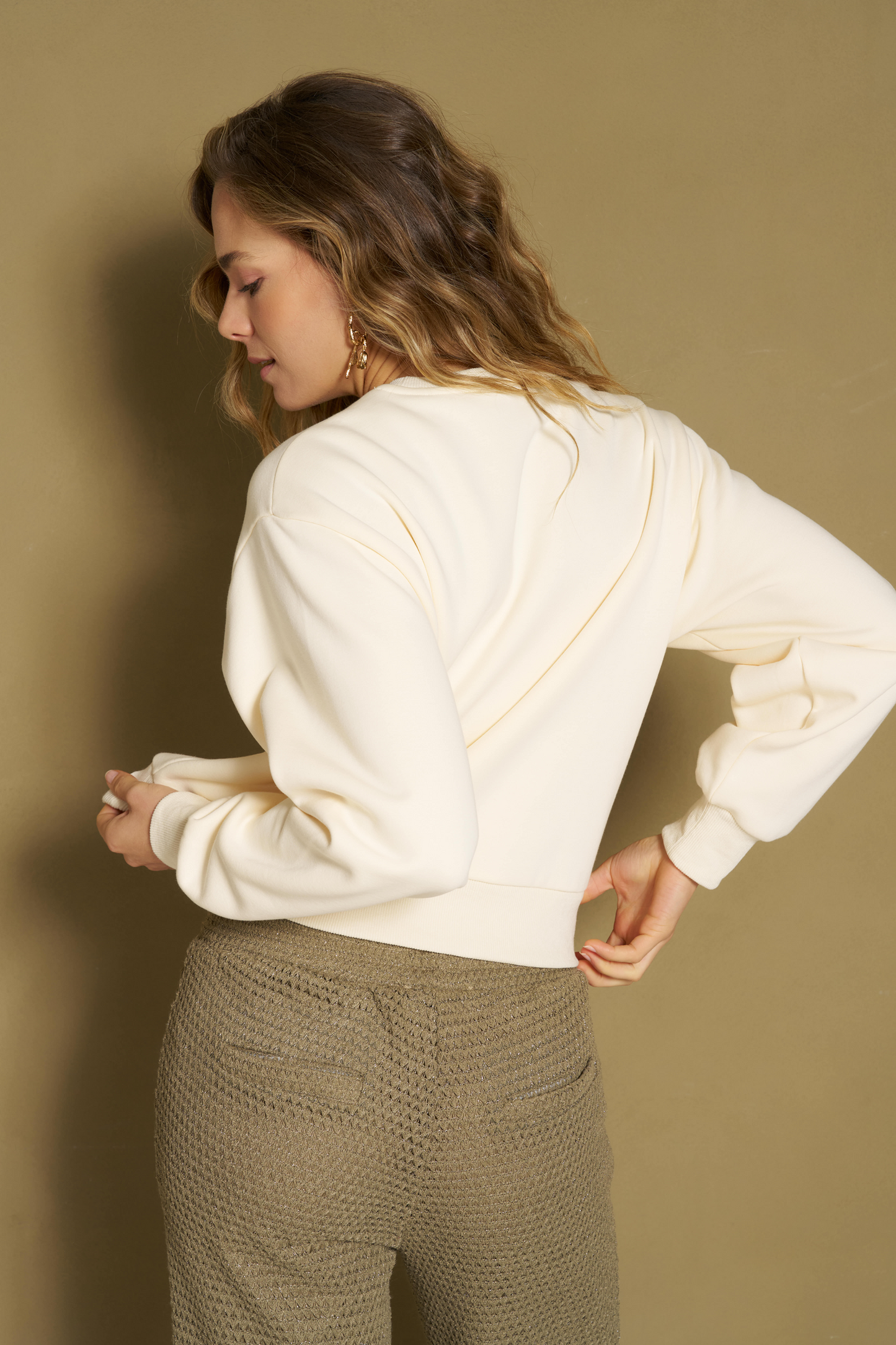 Lofty Manner - Sweater Imina - Basic relaxed - Cream